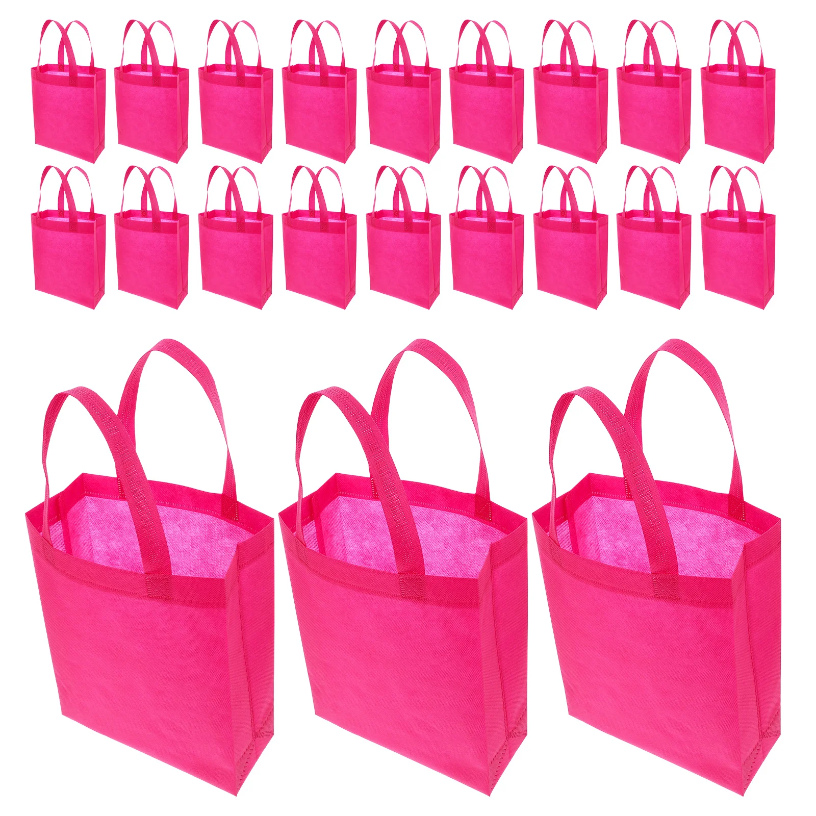 

30 Pcs Non Woven Tote Bags Reusable Shopping Grocery Heavy Duty Large Capacity Gift Bags for Parties Christmas Favor Eco