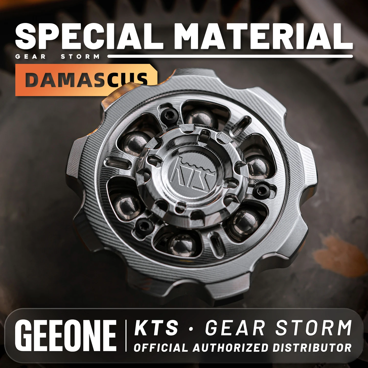 KTS GEAR STORM fidget spinner for adults Damascus special material edc toys