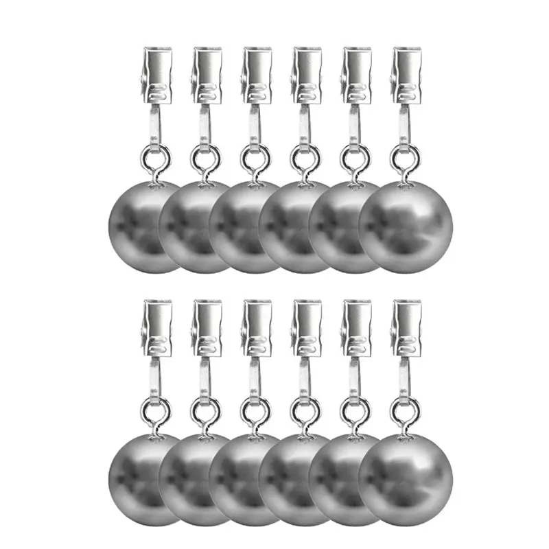 

B50C Table Cloth Weights 12 Pieces Stainless Steel Holders With Clamp For Outdoor Tablecloths For Outdoor Picnic Parties Dining