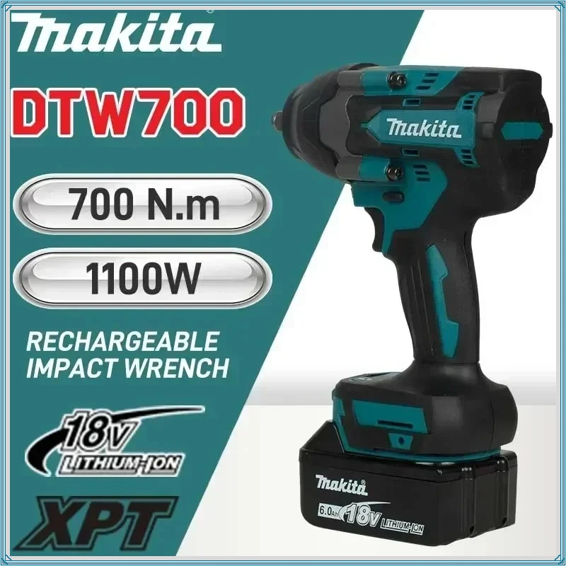 

Аккумуляторный бесщеточный ударный гайковерт Makita DTW700 18В, дрель-шуруповерт, с большим крутящим моментом, бесплатная доставка