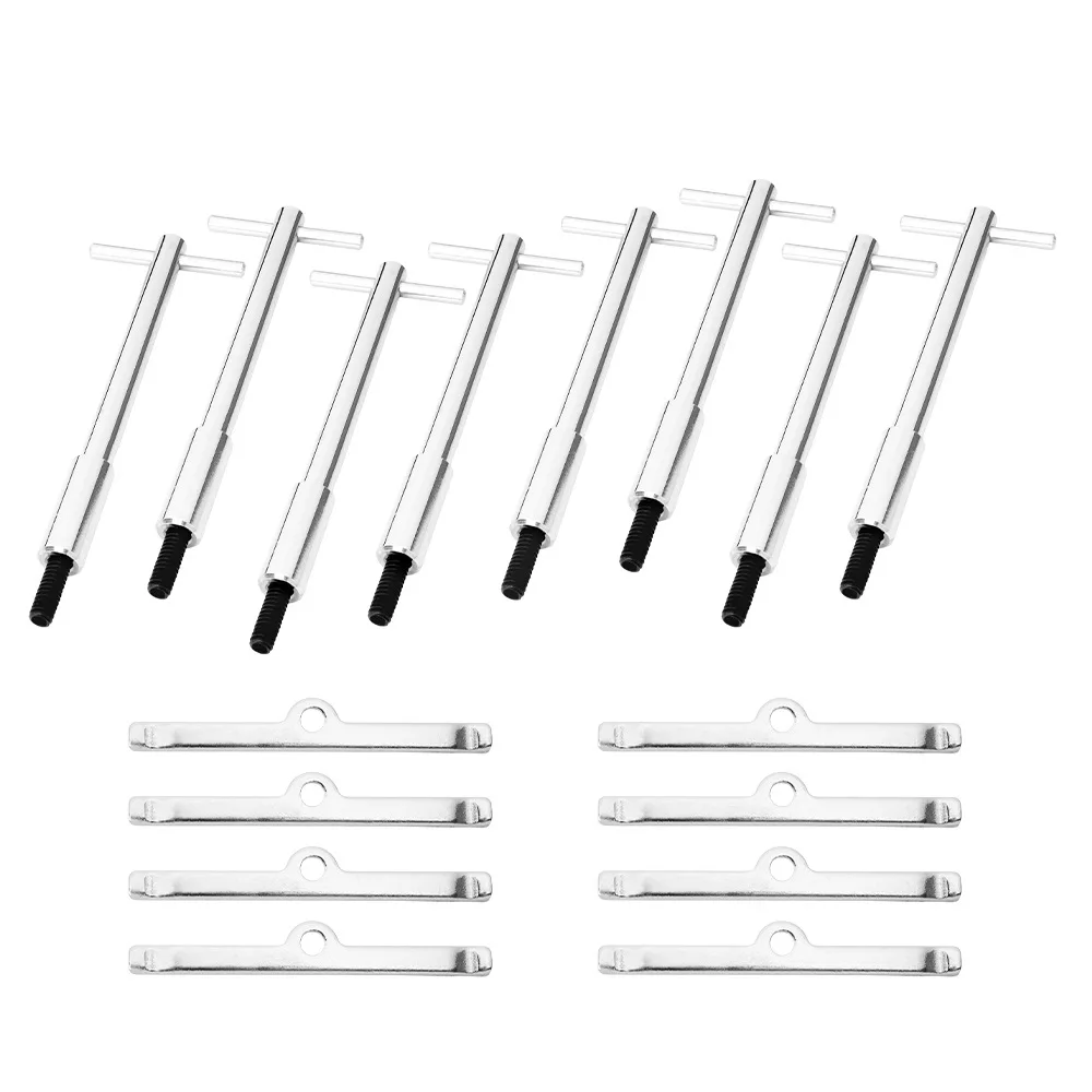 For Chevrolet SBC 283 327 350 Chrome Plated T-shaped Valve Cover Fixing Kit SB Bolt Plate