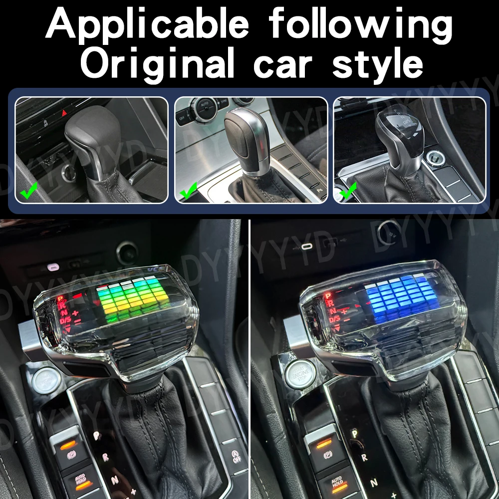For Skoda Octavia Superb Yeti DSG Gear Shift Knob LED Crystal Shift Handball Gear Lever Car Parts Gear Shift Head Car Accessorie 4