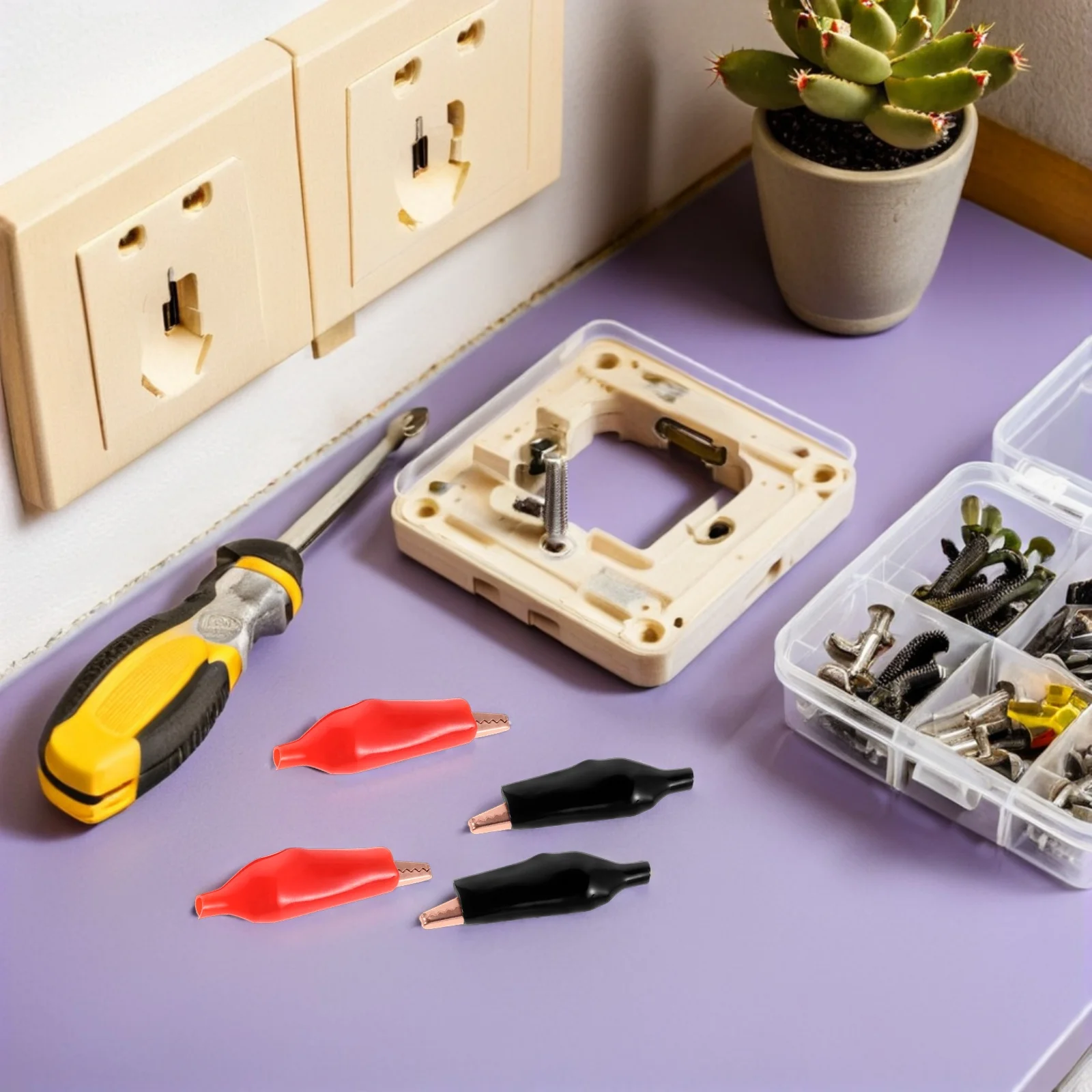 

16Pcs Heavy Duty Insulated Alligator Clips Brass Electrical Testing Clamps for Reliable Connection in Vibrating Environments