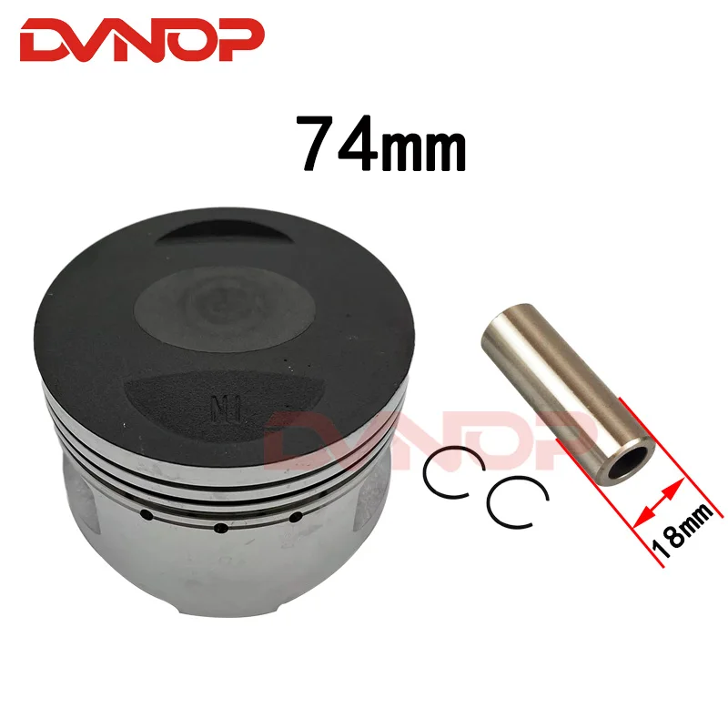 Engine Spare Parts Motorcycle Piston Ring Kit Water cooling 74mm pin 18mm For Loncin TT300 TD300