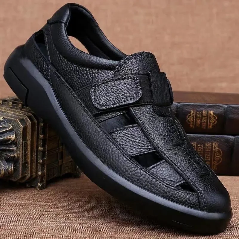 2023 Summer Men Casual Leather Sandals Women Cozy Non-slip Soft Classic Fashion Slippers Sandalias Zapatos Hombre Sneakers Shoes