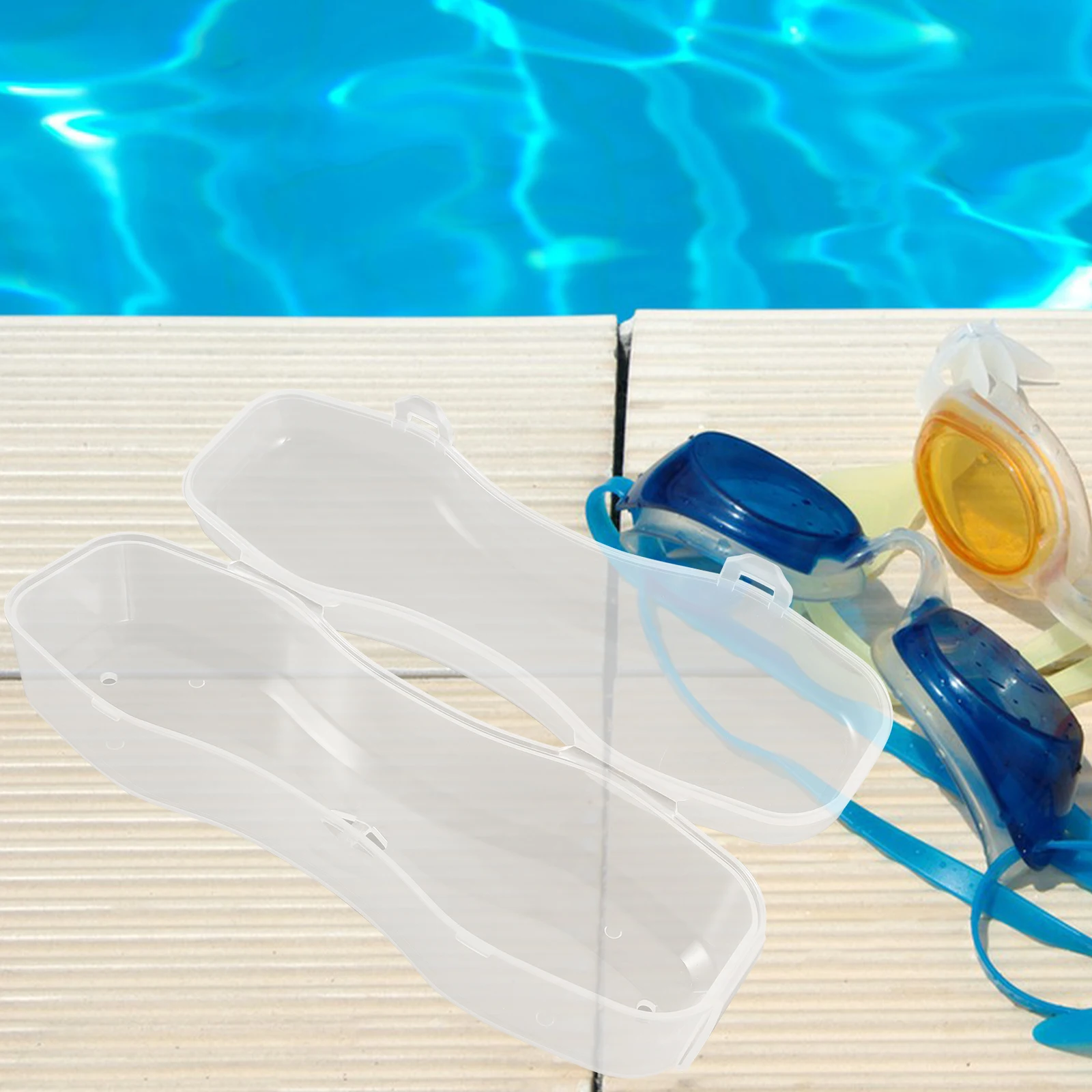 Boîte de protection pour lunettes de natation, 3 pièces, étui rigide pour lunettes à grande et petite monture, rangement organisé Portable pour l'entraînement à la plage et à la piscine