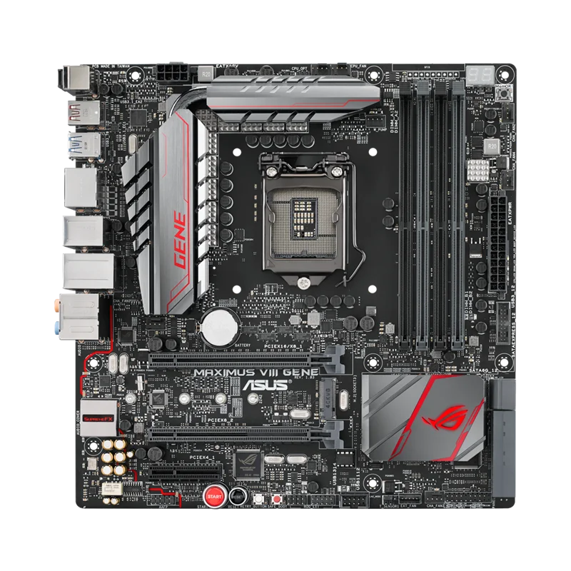 اللوحة الأم ASUS ROG MAXIMUS VIII GENE تدعم i7-7700K i7-6700K i5-7600K i5-6600K CPU 4 × DDR4 64GB M.2 LGA1151 PCIe3.0 Micro ATX