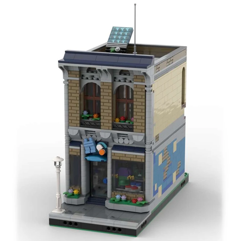 

1492pcs MOC Clothes Boutique & Apartment Modular Buildings Building Blocks Christmas Gift DIY Engineering Project Ideal