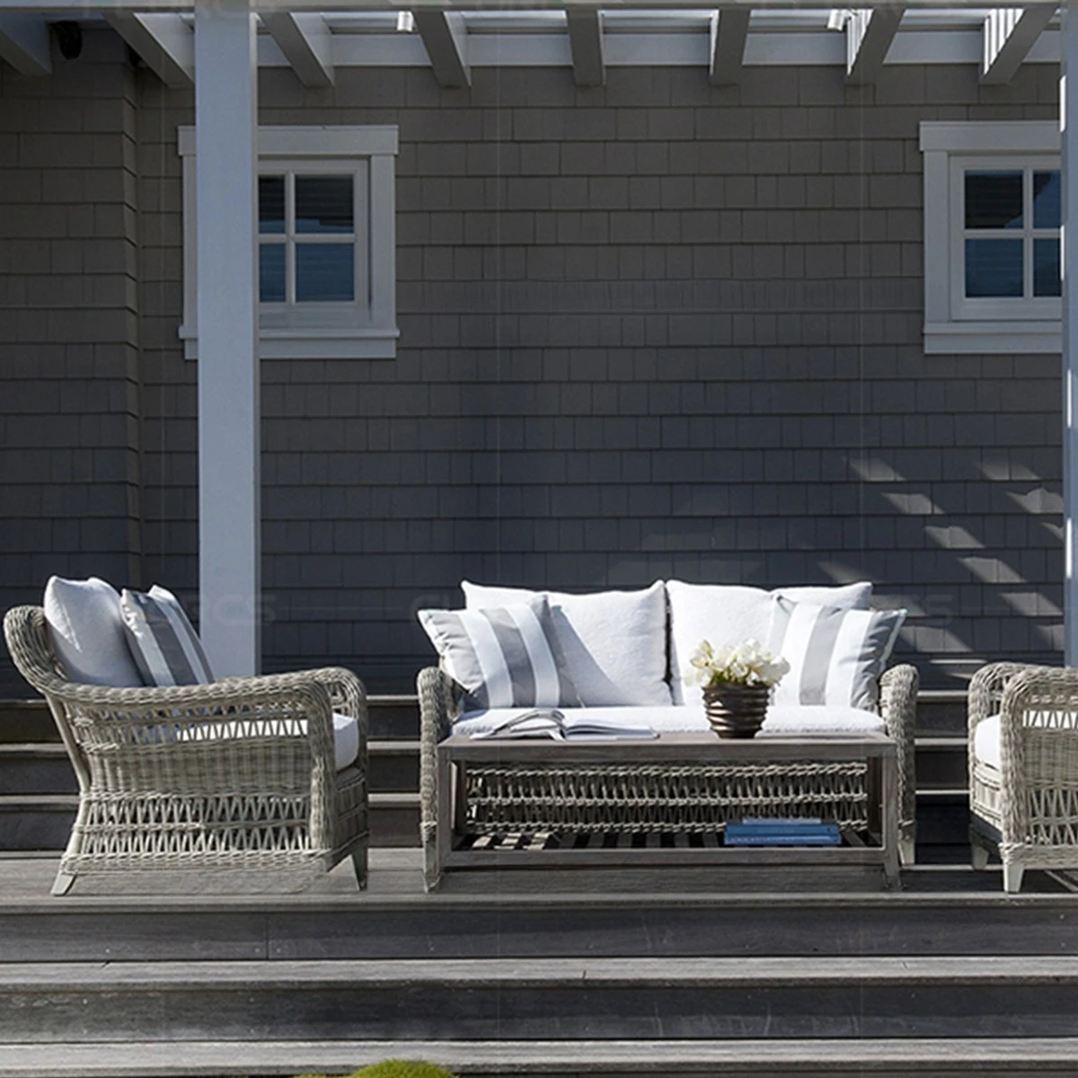 Outdoor Sofa South East Asia Sofa Chair Rattan Courtyard Outdoor Outdoor B & B Hotel Leisure Rattan Chair Lazy Rocking Chair