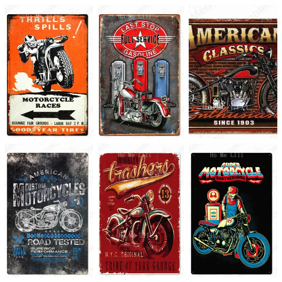 Last Stop Classic American Motorcross Vintage Metal Sign Garage Decoration Poster Plate Decor Plaque Retro Man Cave Home