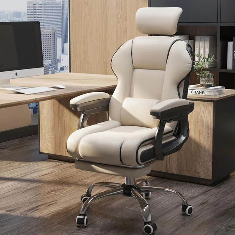 

Gaming Office Chairs Swivel Mobile Comfortable Luxury Leather Floor Desk Chairs Armrest Sillas De Escritorio Modern Furniture