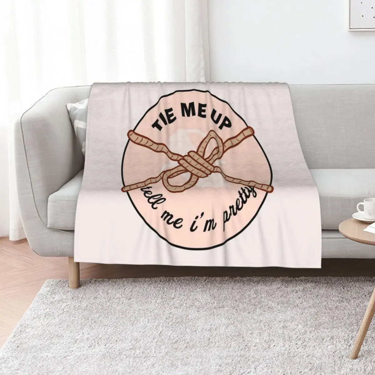 Tie Me Up and Tell Me I'm Pretty // BDSM, Shibari, Rope Throw Blanket Sofa Winter beds bed plaid Blankets