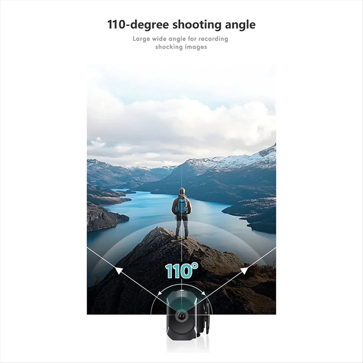 S111 2.7K Wi-Fi HD Body Camera Head Wearable Vlogging Digital Camcorder 12 MP 2.7k 60FPS Photopraphes Filming White