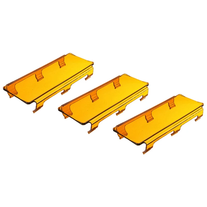 

3X 8 Inch Curved LED Work Light Bar Lens Cover ATV UTV Offroad 4WD Amber