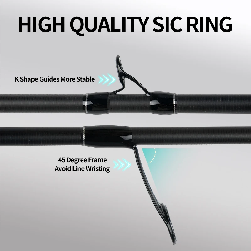Genhike Prime Edge високо модулен карбонов спининг прът 2.40м M акция