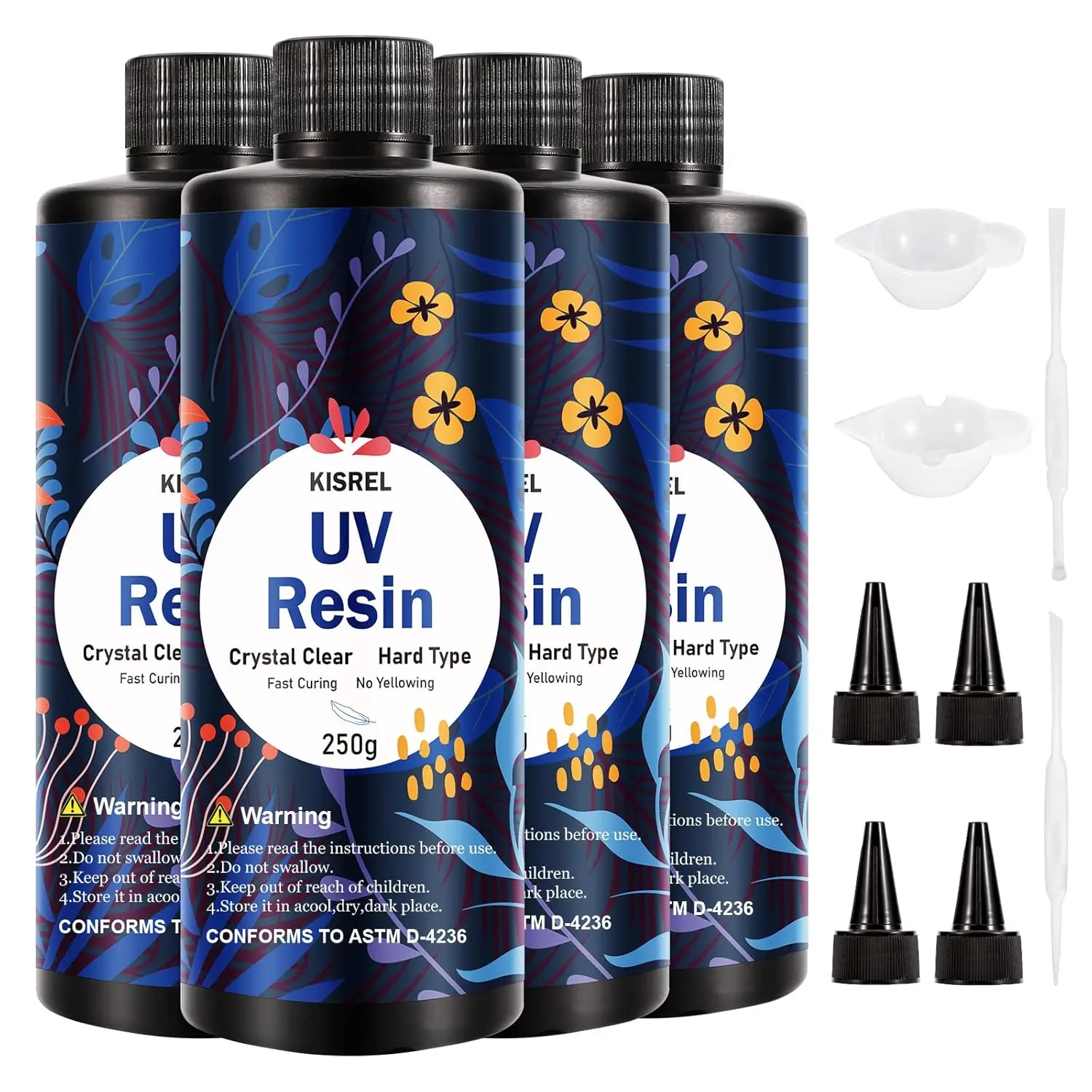 

UV Resin 1000g Hard Type Crystal Clear for Jewelry Making with Tools