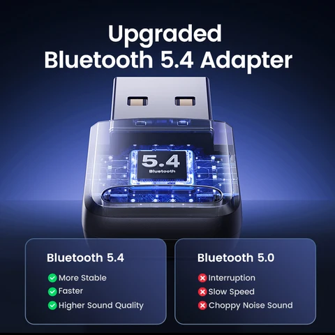 UGREEN USB Bluetooth адаптер 5.0, поддержка передачи данных до 20 м — внешний вид товара