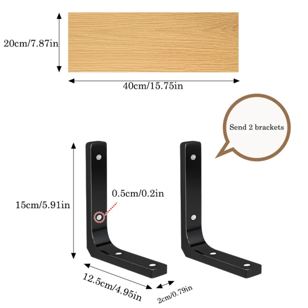 

Металлическая конструкция Металлические складные кронштейны для полок Складной дизайн Треугольная форма Настенный кронштейн Настенный монтаж