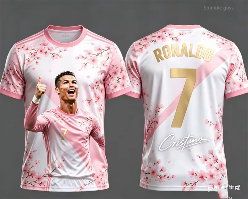 2026 Ronaldo 7 Number Print T-Shirt Quick Dry Short Sleeve Sport Tee Team Training Uniform Soccer Fan Casual Athletic