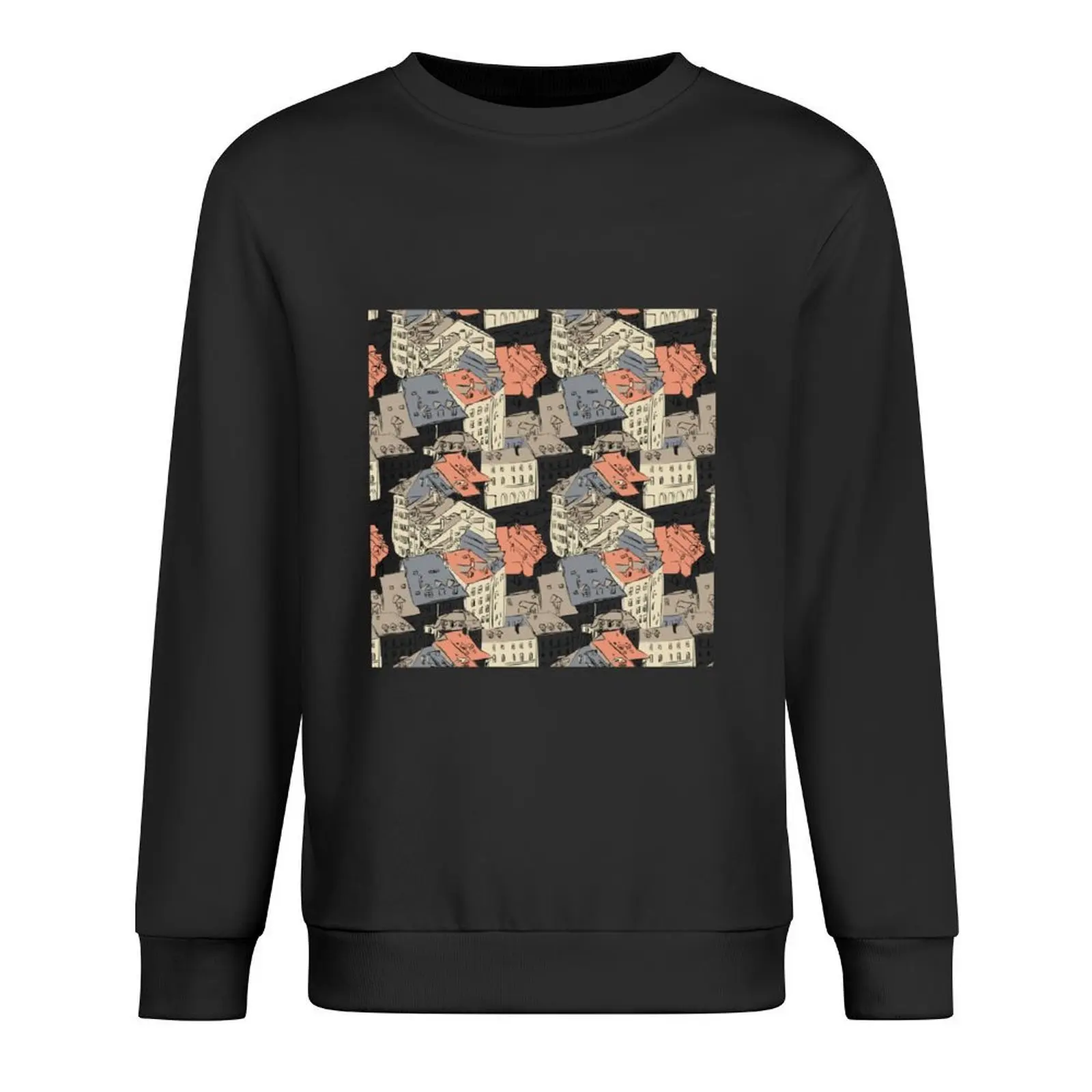 

old town Pullover japanese style graphic t shirts men male clothes men's clothes sweatshirt