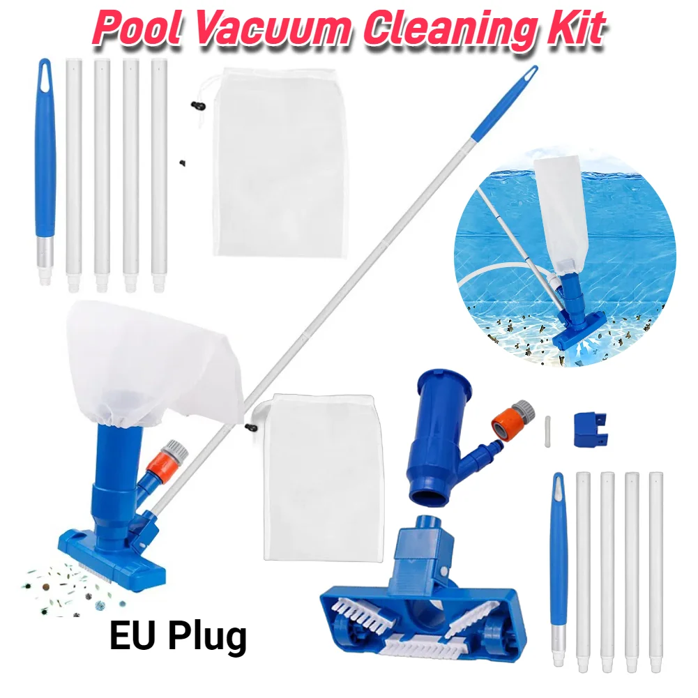 Pool Vacuum Cleaning Kit Clean Bottoms Net Tool Swimming Pool Vacuum Cleaner Set For Pool Filter Cleaning Skimmer Pool Tools