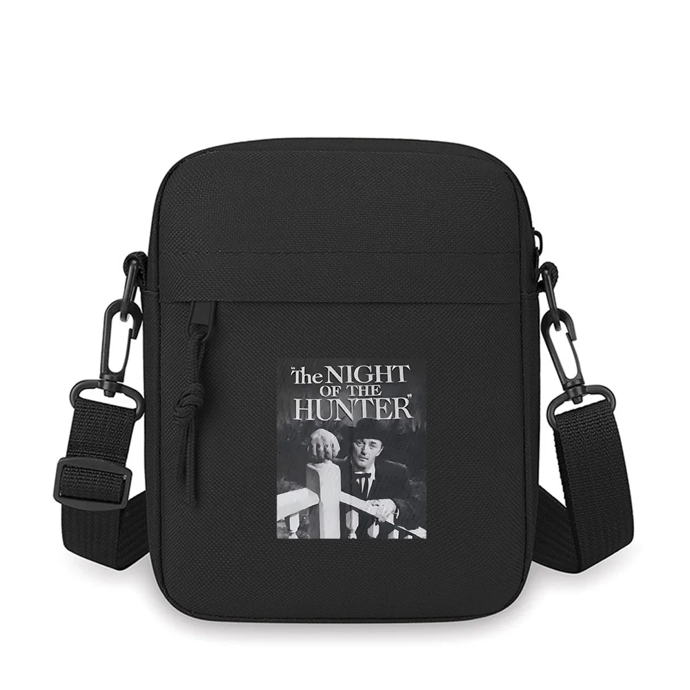 

Night Hunter movie vintage film poster Men Crossbody Bag Single Shoulder Women Cartoon Anime Film Printing Design Unisex