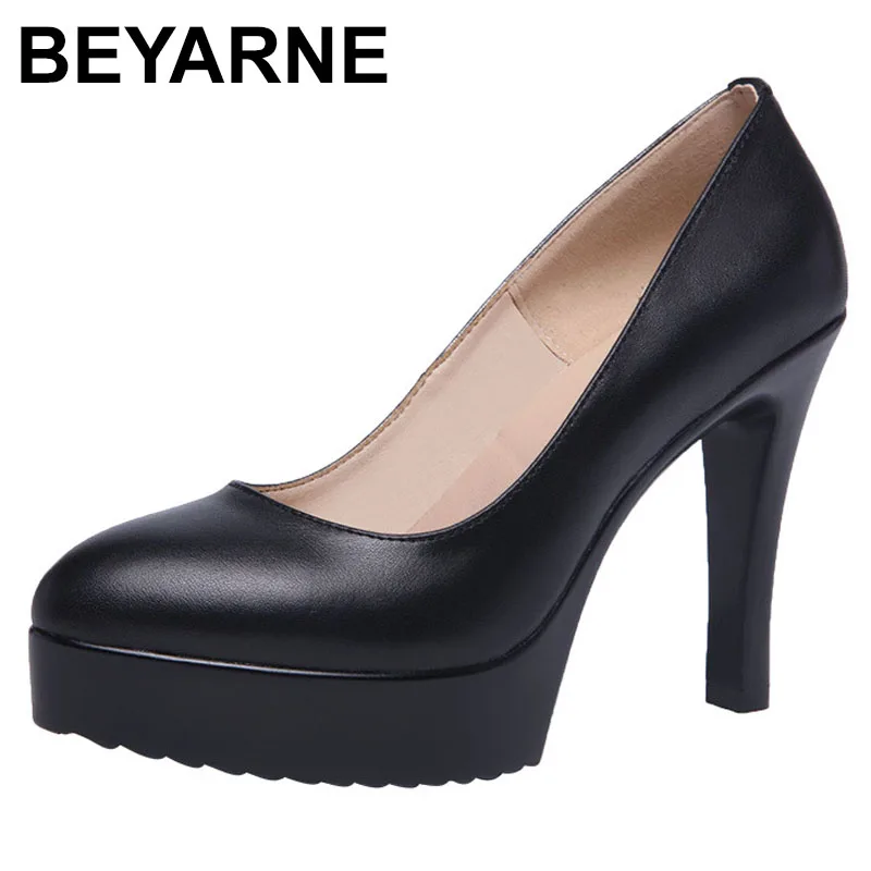 Small Size 32-43 Formal Court Stilettos High Heels Shoes Women 2024 Shallow Soft Leather Platform Pumps for Wedding Model Party