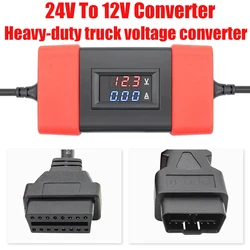 24V To 12V Converter Heavy Duty Truck Diesel Adapter Cable Work For thinkdiag launch X431 easydiag 3.0 2.0 Golo 3 Scannner etc.