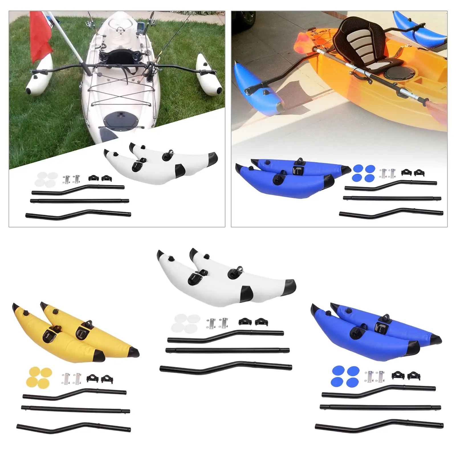 

Kayak Stabilization System Inflatable Outrigger Float Rods Standing for Sailing