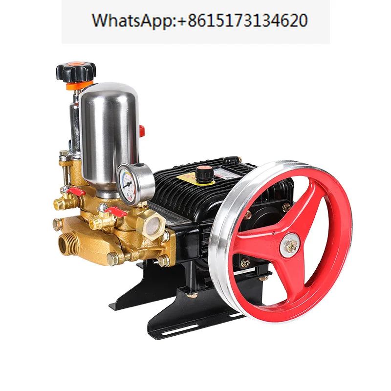 Self priming three cylinder plunger pump 26 type 60 gasoline engine electric motor directly connected belt type dosing pump