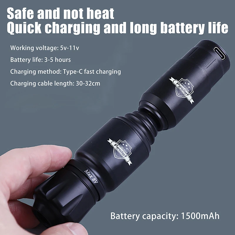All-in-One Cordless Tattoo Kit, Mini Rotary Pen with Built-in Battery & Adapter, Ready to Use Out of Box