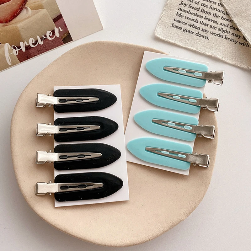 4Pcs/Set Mix Color Hair Clips Side No Bend  Fix Fringe Barrette Makeup Washing Face Hair Accessories Styling Tool For Women Girl