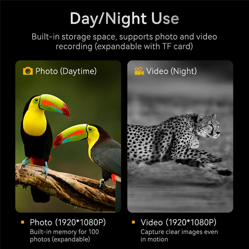 

GROCE-New 4K Low Light Full Color Night Vision Binoculars Large Screen Ultra High Definition Infrared Outdoor Telescope