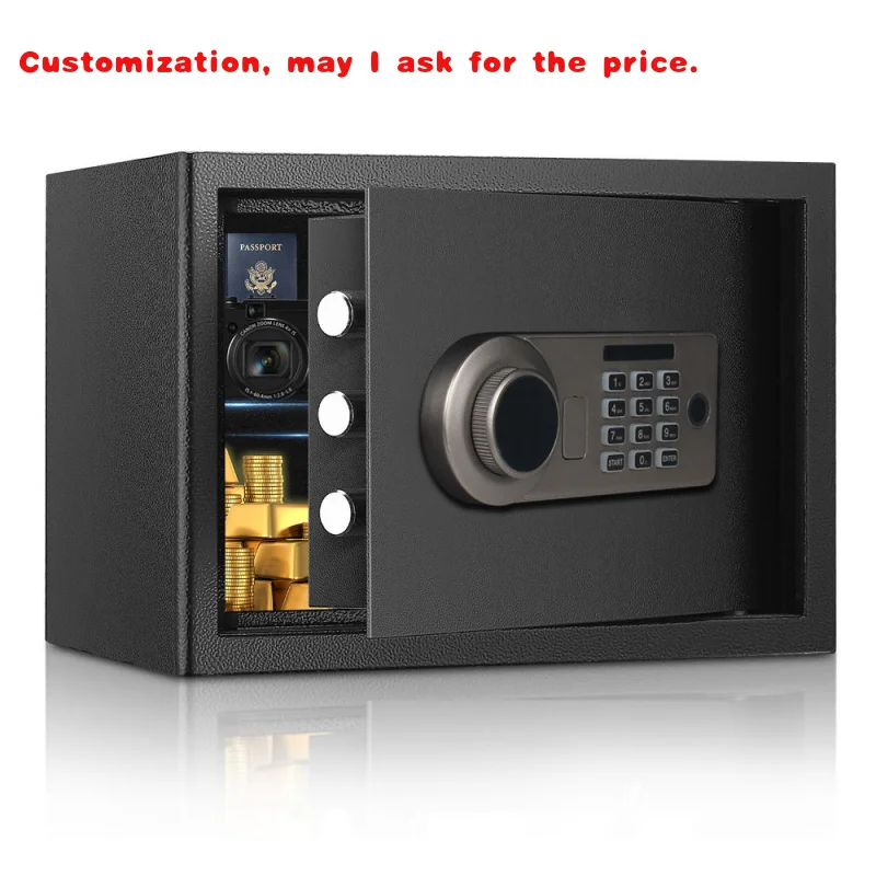 

На заказ.Прямая заводская распродажа, цифровой стальной сейф для домашней безопасности с Wi-Fi и замком по отпечатку пальца Al002-25, домашнее хранилище для дома