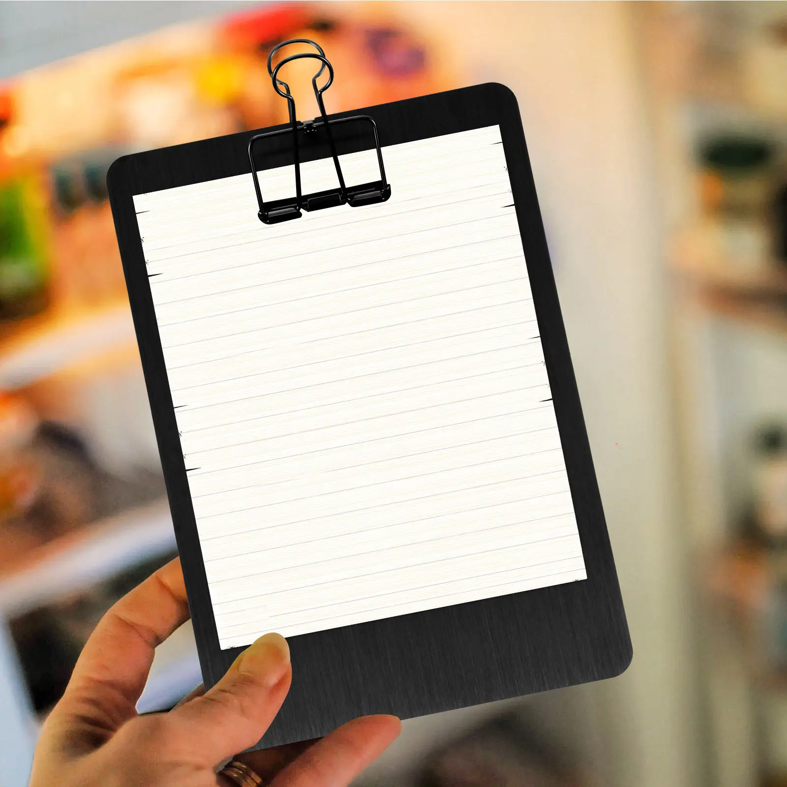 

1Pcs A5 Clipboard Stainless Steel Metal Clip Lightweight Easy Carry Writing Pad Document Holder Office School Paper Board