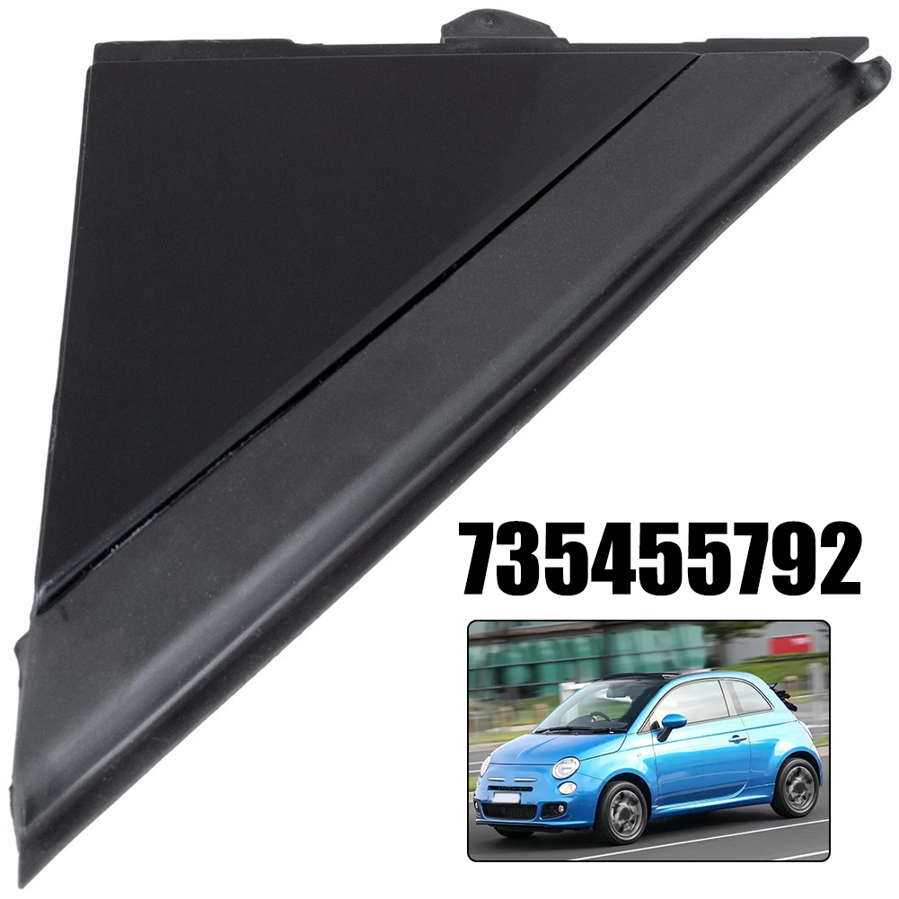 

Left Side Exterior Mirror Triangular Triangle Panel Black ABS 735455792 For Fiat 500 2007-Up A-Pillar Cover Exterior Replacement