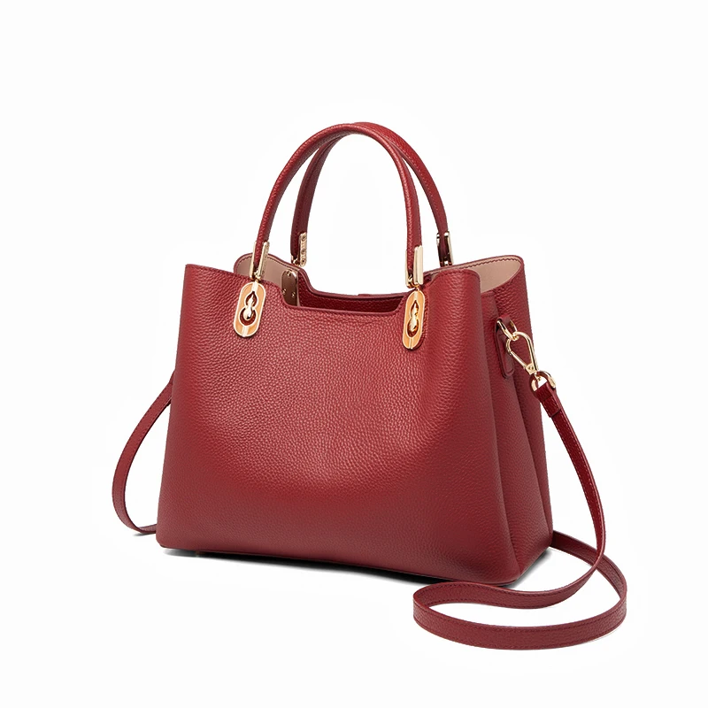 ZOOLER New Arrived Genuine Leather Handbag Classical Single Shoulder Bag Red Women Fashion Women Skin Purses High Quality#YC699