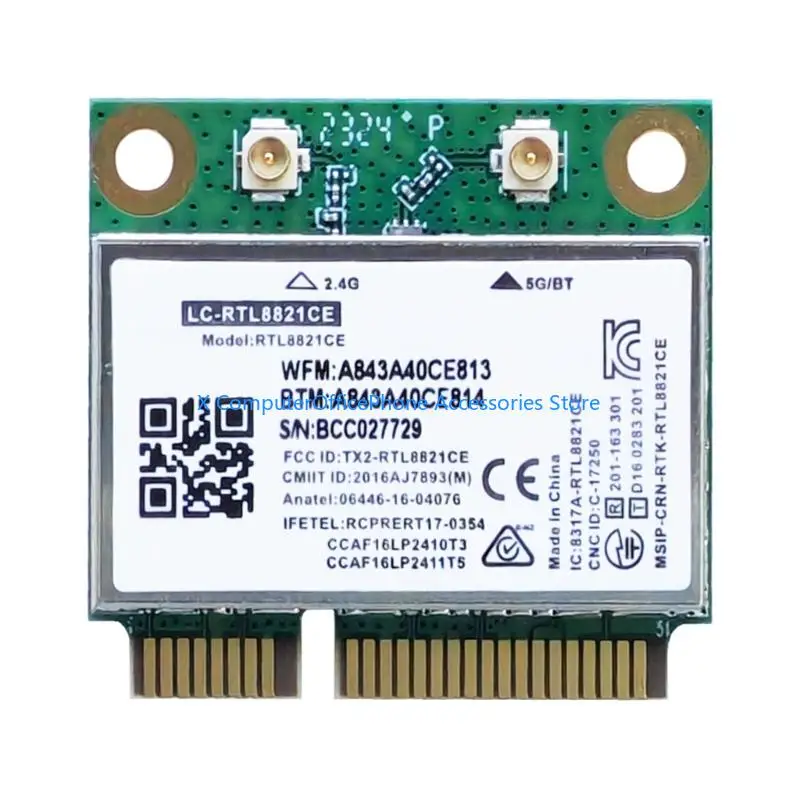 

31KB Energy Efficient Wireless Networking Card RTL8821CE WIFI 6 Adapter for Low Power Consumption Devices