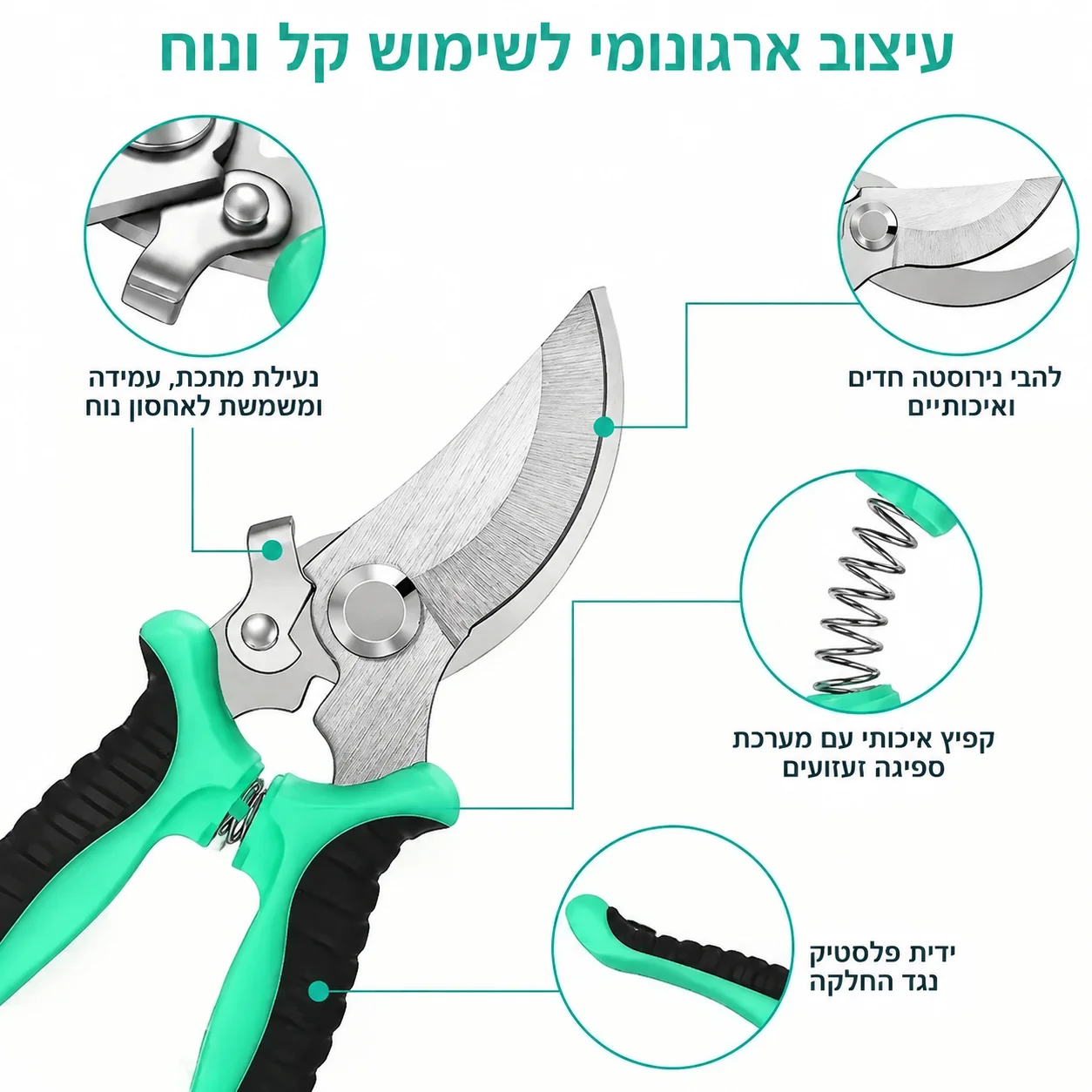 One-handed Pruning Shears Garden Scissors Sharp Bypass Pruning Shears Tree Flower Trimmers Secateurs Garden Beak Scissors Pruner