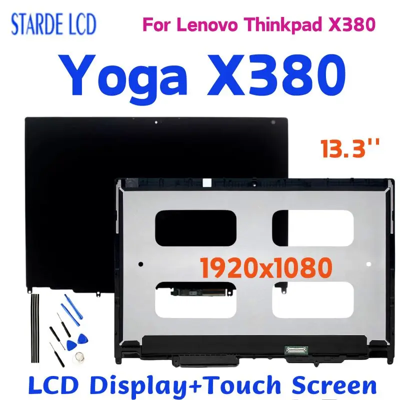 

13.3inch For Lenovo Thinkpad X380 Yoga X380 LCD Display Touch Screen Digitizer Assembly FHD LP133WF4-SPA5 M133NWF R3 Replacement