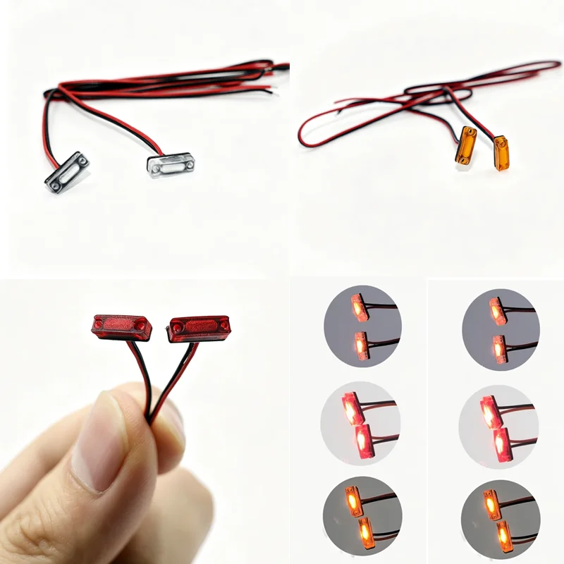 

2Pcs LED profile light warning light side lights for 1/14 Tamiya RC Truck SCANIA 770S VOLVO Mercedes-Benz ACTROS 3363 MAN LESU
