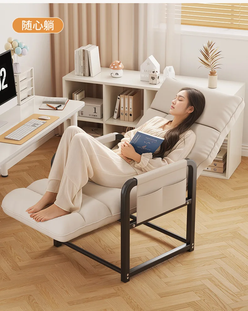 Folding Convertible Sofa Bed Recliner Lazy Armchair Single Sofa Lounge Chair Living Room Balcony Office Bedroom Home Furniture