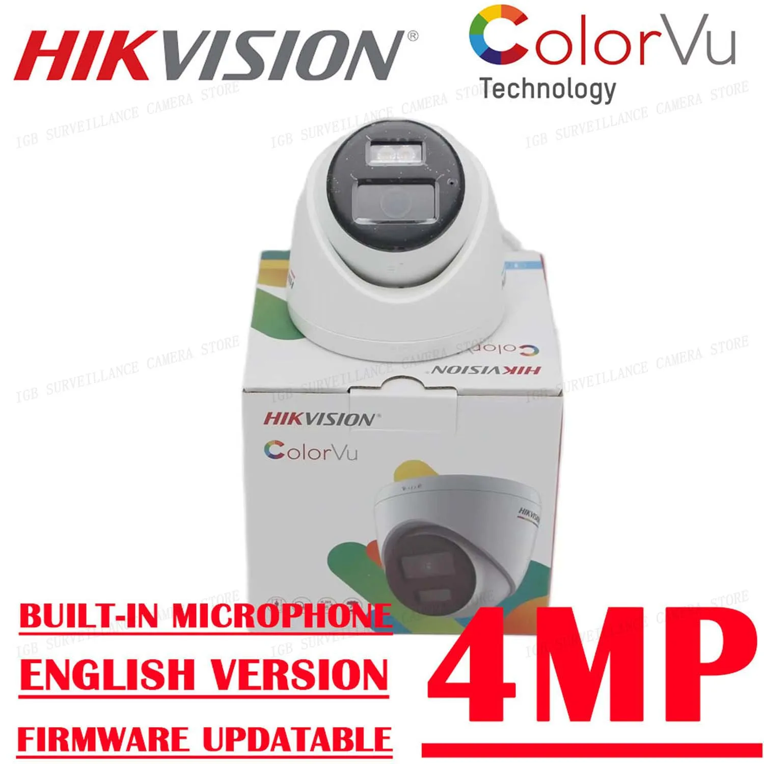 

Hikvision 4MP DS-2CD1347G2-LUF IP67 POE ColorVu Human Detection Built-in Mic Fixed Bullet Network Camera