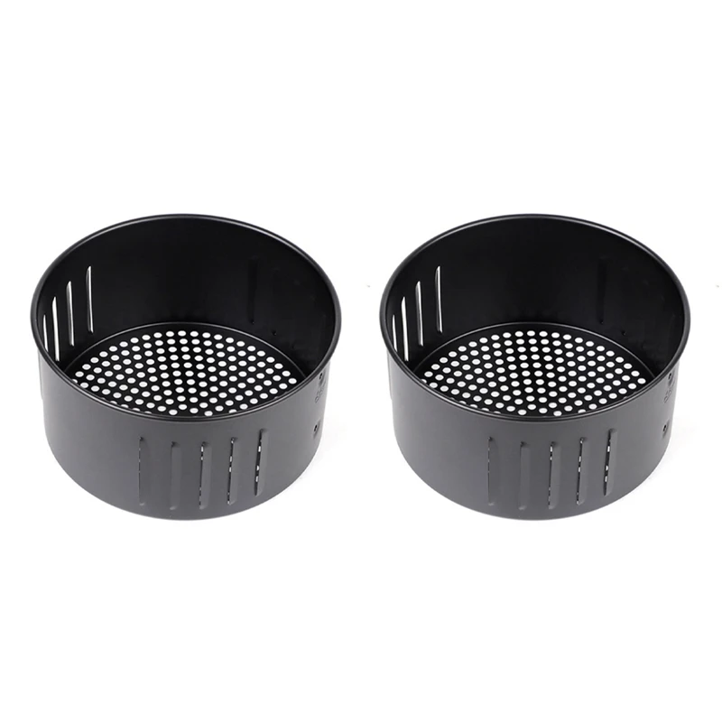 

2X Air Fryer Replacement Basket, Non Stick Sturdy Roasting Cooking Stainless Steel Baking Tray For All Air Fryer Oven