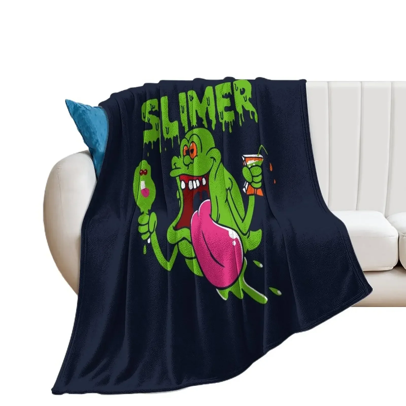 Slimer funny Throw Blanket Baby Flannel Fabric Blankets