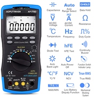 HP-770D Digital Multimeter TRMS - AC/DC Voltage, Current, Resistance, Capacitance, Frequency, Temperature - 40,000 Counts, NCV