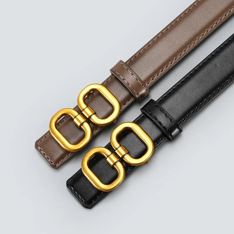 Cinturón con hebilla dorada para mujer, nuevo diseño de moda 2025, accesorio para falda, cinturón decorativo, accesorios de ropa para mujer