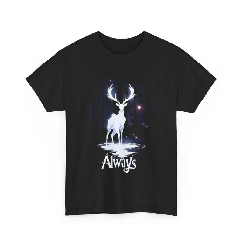 Always White Stag Glowing Antlers T-Shirt
