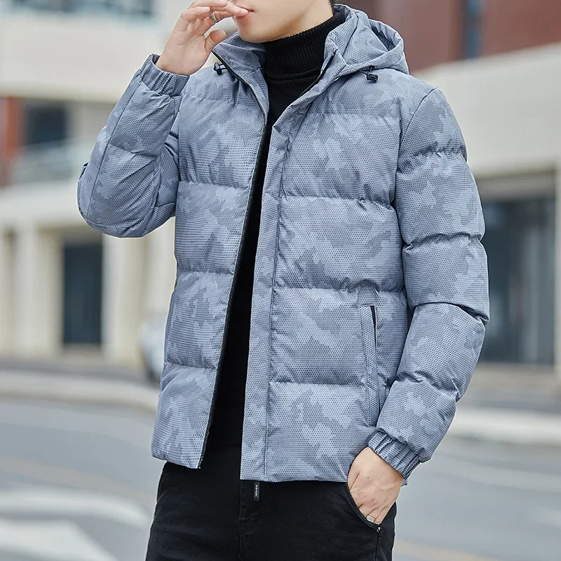 Men Thick Warm Winter Jackets Hooded Puffer Jacket Men Cotton Padded Jacket 5XL Fashion Casual Clothing 2022 Streetwear Coat