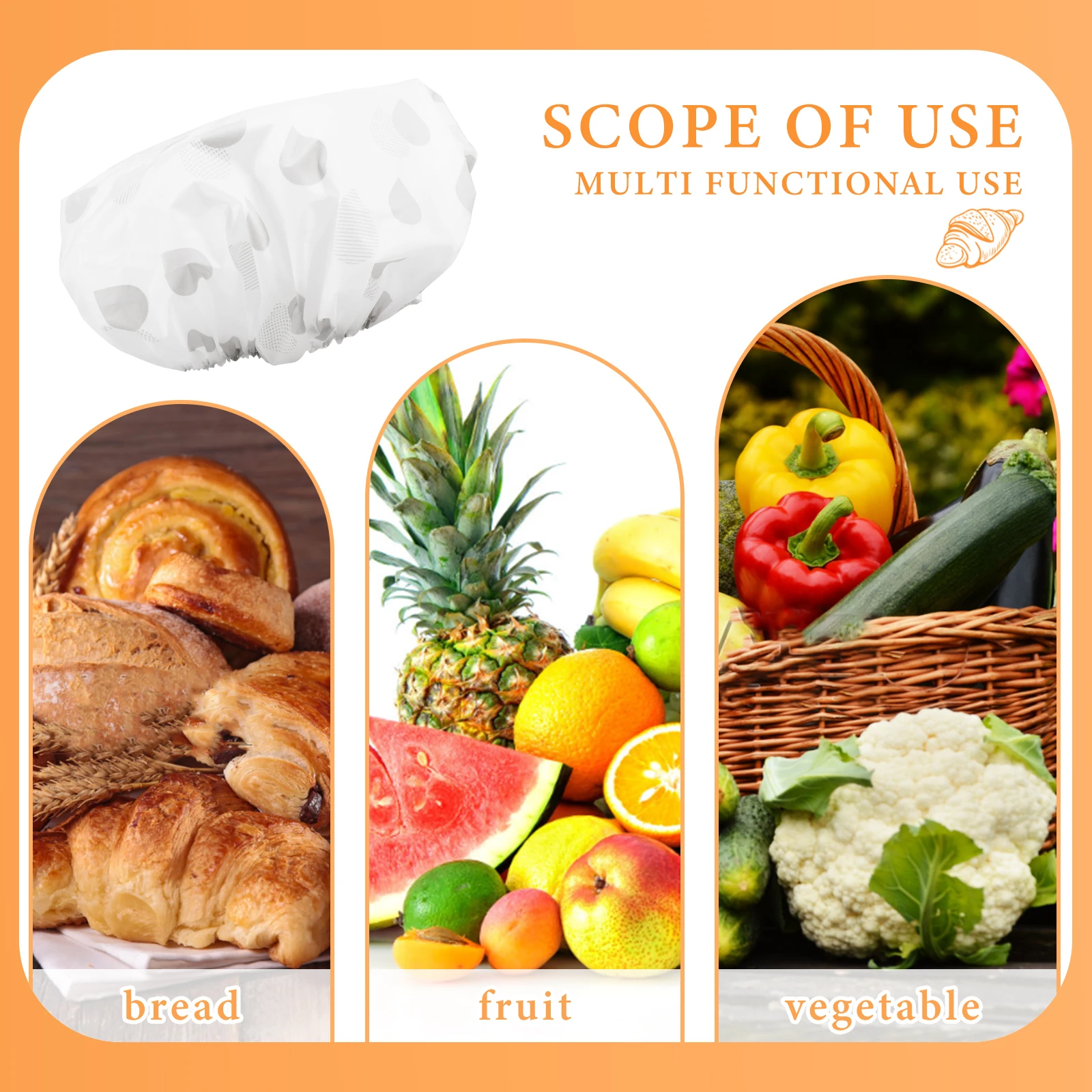 

2 Pcs Bread Basket Cover Elastic Food Bowl Liners Covers Proofing Baking Protector